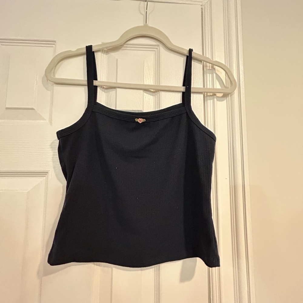 Navy tank top cropped size medium